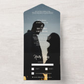 モノグラム結婚写真 オールインワン招待状 (内側)