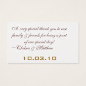 モノグラム結婚式の引き出物つるラベル (裏面)