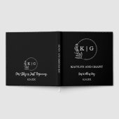 モノグラム結婚式ゲストブック 黒と白 ゲストブック (全面)