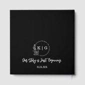 モノグラム結婚式ゲストブック 黒と白 ゲストブック (裏面)