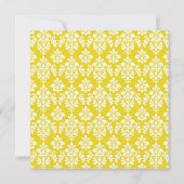 モノグラム結婚式招待状イエローダマスク 招待状 (裏面)