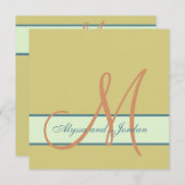 モノグラム結婚式招待状シービーチカラーズ 招待状 (正面/裏面)