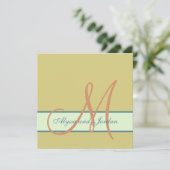 モノグラム結婚式招待状シービーチカラーズ 招待状 (スタンド正面)
