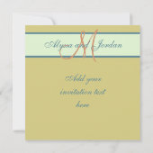 モノグラム結婚式招待状シービーチカラーズ 招待状 (裏面)