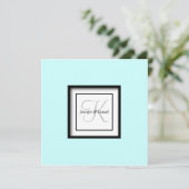 モノグラム結婚式招待状名前をカスタムするテンプレート 招待状 (スタンド正面)