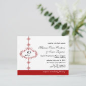 モノグラム結婚式招待状 インビテーションポストカード (スタンド正面)