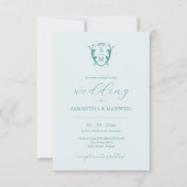 モノグラム結婚式招待状（QRコード付き） 招待状 (正面)