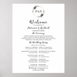 モノグラム結婚式計画看板 ポスター