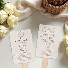 モノグラム結婚式 プログラムハンドファン ハンドファン
