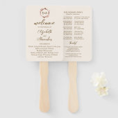 モノグラム結婚式 プログラムハンドファン ハンドファン (正面&裏面)