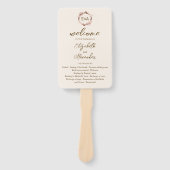 モノグラム結婚式 プログラムハンドファン ハンドファン (正面)