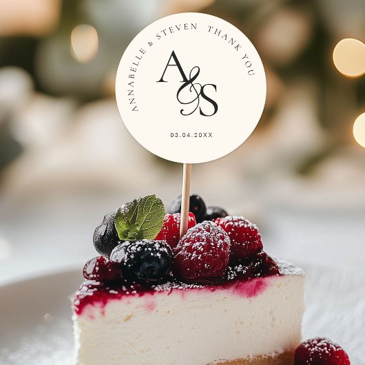 モノグラム結婚、ありがとう ラウンドシール