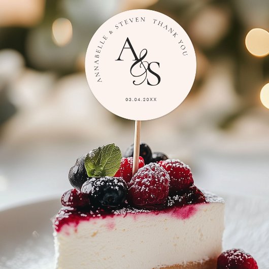 モノグラム結婚、ありがとう ラウンドシール