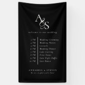 モノグラム結婚、s、イベントの歓迎と秩序 横断幕 (縦)