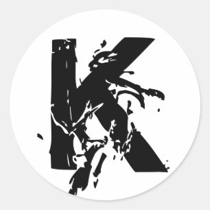 モノグラム結婚Kシール ラウンドシール