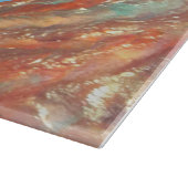 モノグラム絵を描抽象芸術の姓 カッティングボード (角)