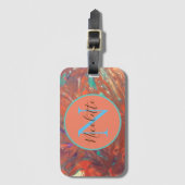 モノグラム絵画抽象芸術 ラゲッジタグ (正面縦)