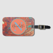 モノグラム絵画抽象芸術 ラゲッジタグ (正面横)