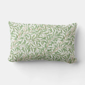 モノグラム緑の植物模様ウィリアム・モリス ランバークッション (裏面)