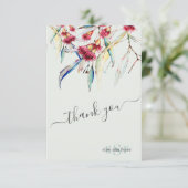 モノグラム緑ユーカリ花ありがとう サンキューカード (スタンド正面)