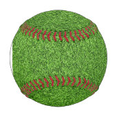 モノグラム緑色の草のテクスチャ 野球ボール (正面)