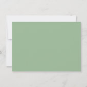 モノグラム縁どスクリプトTwo Minimalist Sage Green ノートカード (裏面)