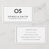 モノグラム縁どミニマリスト 名刺 (正面/裏面)