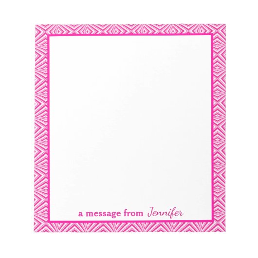 モノグラム縁ど付きピックジオメトリ ノートパッド (正面)