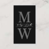 モノグラム縦型プロフェッショナルデザイン 名刺 (正面)