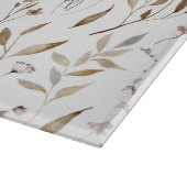 モノグラム繊細な水色乾燥した花離れの花 カッティングボード (角)