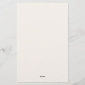 モノグラム署名ニュートラルシンプルパーソナライズされた 便箋 (裏面)