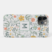モノグラム美しい植物花柄 Case-Mate iPhoneケース (裏面(横))