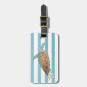 モノグラム美しい絵を描海亀 ラゲッジタグ (正面縦)