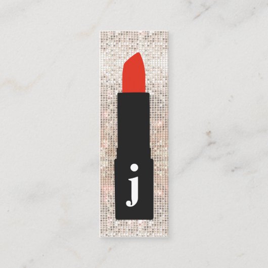 モノグラム美しい続編かわいいメイクアップアーティストの口紅 スキニー名刺 (正面)