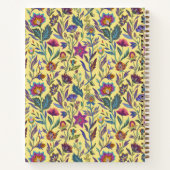 モノグラム美フェミニンしい花柄イエロー ノートブック (裏面)