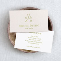 モノグラム美容師はさみ赤面ピンクレザー