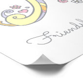 モノグラム美術友好の女の子の名前の意味ポスター ポスター (角)