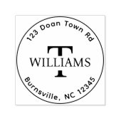 モノグラム自己インキング差出人住所ゴム印 セルフインキングスタンプ (デザイン)