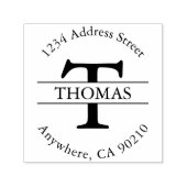 モノグラム自己インキング差出人住所ゴム印 セルフインキングスタンプ (デザイン)