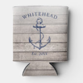 モノグラム航海のいかりベージュウッド 缶クーラー (正面)