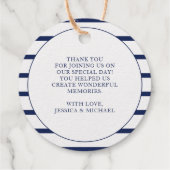 モノグラム航海のの後で幸せ結婚に フェイバータグ (裏面)