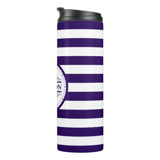 モノグラム航海のクラシックネイビーサーマルタンブラー タンブラー (回転右)