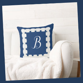 モノグラム航海のシーシェル クッション