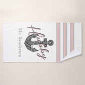 モノグラム航海のダスティバラピンクフローラいかり バスタオル (バスタオル)