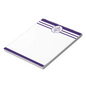 モノグラム航海のネイビエレガントーブルーメモ帳 ノートパッド (回転)