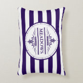 モノグラム航海のネイビーエレガントブルーアクセント枕 アクセントクッション (正面(垂直))