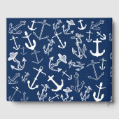 モノグラム航海のネイビーブルーいかりビーチハウス ゲストブック (裏面)