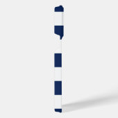 モノグラム航海のネイビーブルーホワイトストライプいかり iPhoneケース (右側面)