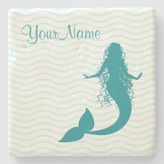 モノグラム航海の人魚 ストーンコースター (正面)