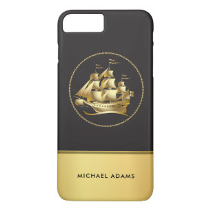 モノグラム航海の付き男帆船 iPhone 8 PLUS/7 PLUSケース